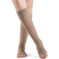 Sigvaris Calf-High Compression Stocking, Open Toe, X-Large Long, Crispa