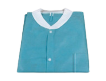Lab Coat SMS w/ 3 Pockets; Teal Large 3bag/10pcs/CS