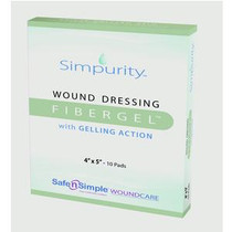 Simpurity Fibergel Dressing, 4" X 5"