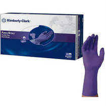 Kimberly Clark Powder-free Purple Nitrile Exam Gloves Large 9-1/2" L , Ambidextrous, Beaded Cuffs