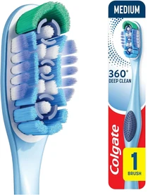 Colgate 360 Toothbrush With Tongue Cleaner Pack/12