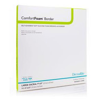 ComfortFoam Silicone Sacral Foam Dressing, Large, 9" x 9"