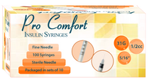 Pro Comfort Insulin Syringe 31G 1/2CC 5/16" (10 per bag)