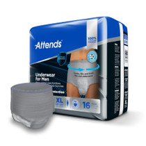 Attends Men's Underwear, X-Large, 58" - 64"