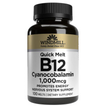 Vitamin B12 1000mcg Energy Support Quick Melts 100ct