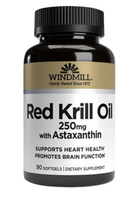 Windmill Red Krill Oil 250 mg with Astaxanthin Softgels 90ct