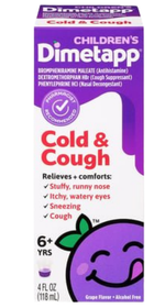 Dimetapp Childrens Cold & Cough Grape Syrup 4oz