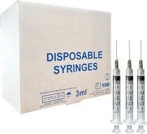 Dynarex Syringe 22g 3cc 1.5in Bx/100