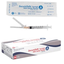 Dynarex Syringe 3cc Luer Lock 25G 1in Needle Bx/100