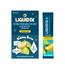Liquid IV Hydration Multiplier Electrolyte Drink Mix Lemon Lime 6ct