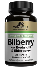 Windmill Bilberry with Eyebright & Elderberry Tablets 60ct