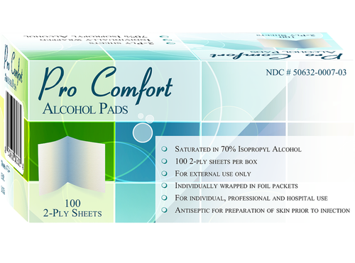 ProComfort 2-Ply Alcohol Prep Pads 100ct
