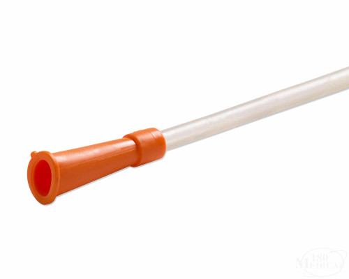 Gentlecath tiemann/coude tip pvc urinary catheter, 8 fr diameter, 16" (405 mm) male catheter length.