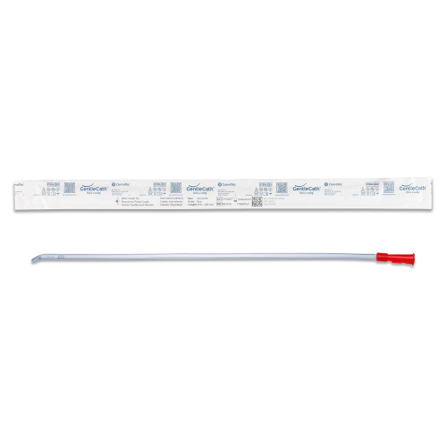 Gentlecath Tiemann Tip Pvc Urinary Catheter, 14 Fr, Male 16"