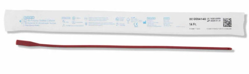 Red rubber all purpose latex catheter 10 fr 16" l, single-use, sterile, two eyes