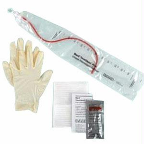 Touchless Plus Unisex Red Rubber Intermittent Catheter Kit 12 Fr 1100 Ml