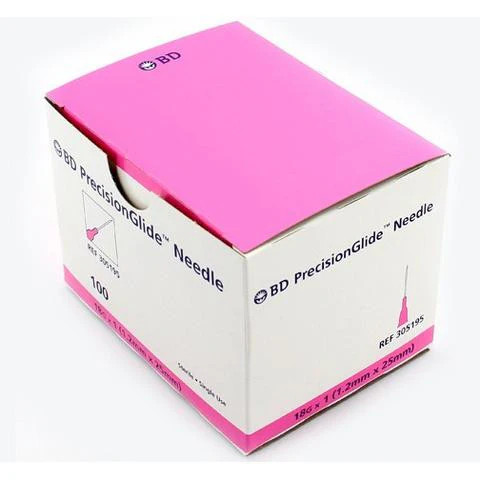 BD PrecisionGlidetrade; Hypodermic Needle, Regular Bevel 18G x 1"
