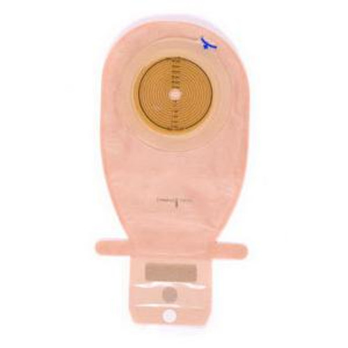 Coloplast AssuraOne-Piece Drainable Pouch, Wide Outlet, Filter, 11-1/2" L, Integrated Closure, Transparent, Cut-to-Fit Flat Skin Barrier, 3/8" to 2-3/4" Stoma