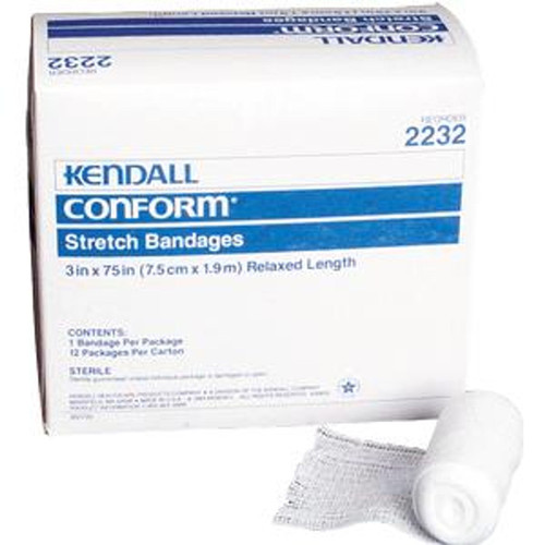 Kendall Conform Bandage, Sterile, Soft Pouch, Low Lint, High Absorbency, Moderate Stretch, 6" x 75"