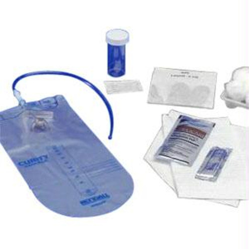 Curity Dover Closed Urethral Catheter Tray 14 to 16Fr, Ultramer Red Rubber
