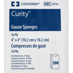 Curity Non-Sterile Gauze Sponge, 16-ply, 10s, U.S.P Type VII, 4" x 4"