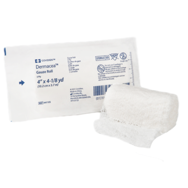 Kendall Dermacea Sterile Low-Ply Roll, 3-Ply, 4" x 4yds