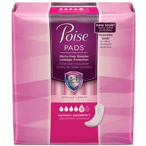 Kimberly Clark Poise Ultra With Side Shields, Superabsorbent, Discreet and Portable