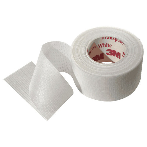 3M Transpore Standard Hypoallergenic Porous Plastic Surgical Tape, 1" x 10 yds 3M Transpore Standard Hypoallergenic Porous Plastic Surgical Tape, 1" x 10 yds