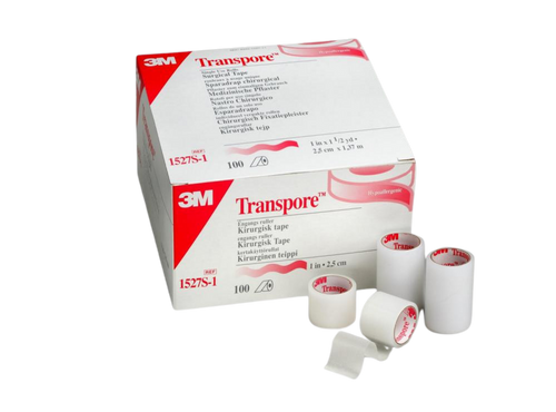 3M Transpore Standard Hypoallergenic Porous Plastic Surgical Tape 1" x 1-1/2 yds 3M Transpore Standard Hypoallergenic Porous Plastic Surgical Tape 1" x 1-1/2 yds