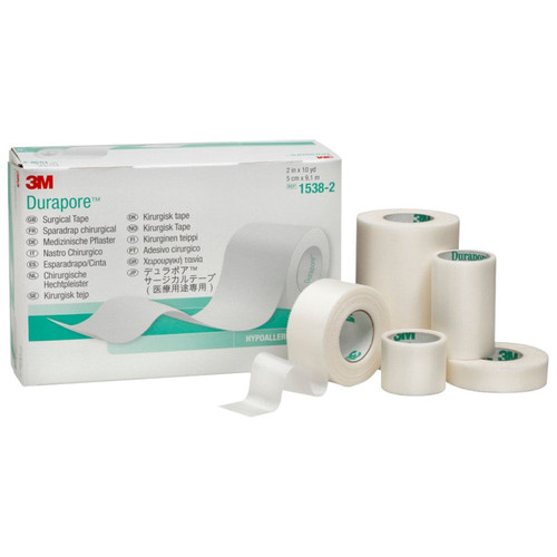 3M Durapore Silk Like Cloth Surgical Tape, 2" x 1-1/2 yds 3M Durapore Silk Like Cloth Surgical Tape, 2" x 1-1/2 yds
