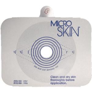 Cymed Two-Piece Cut-to-fit MicroSkinAdhesive Plain Barrier 1-3/4" Stoma Opening, Transparent, Durable, Breathable, Waterproof