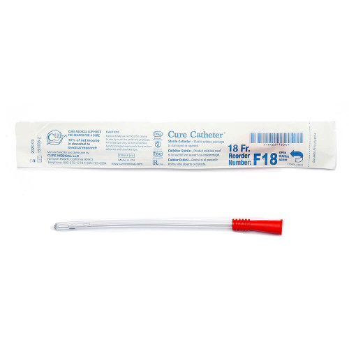Cure Female Straight Intermittent Catheter 18 Fr 6"