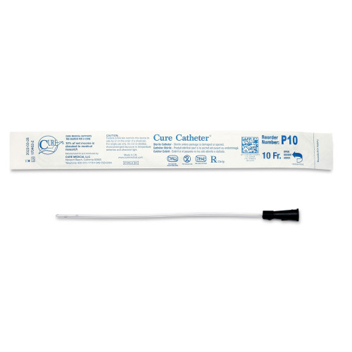 Cure Pediatric Straight Intermittent Catheter 10 Fr 10"