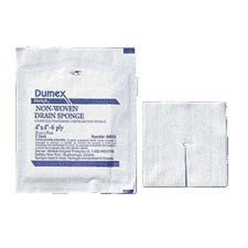 Derma Sciences DuSoftNon-Woven Tracheotomy/Drain Sponge, 6-Ply, 4" x 4"