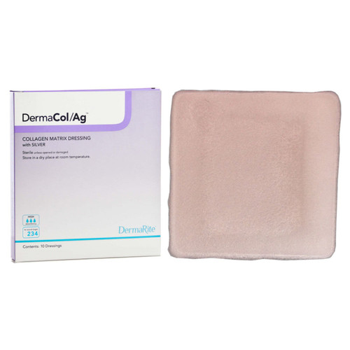 Dermarite DermaCol/Ag Collagen Matrix Wound Dressing, with Silver, 2" x 2"