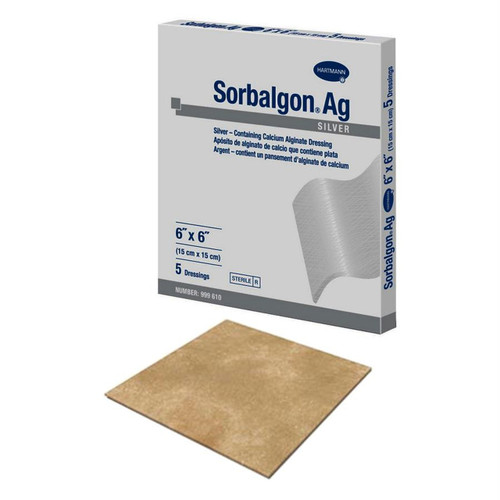 Hartmann SorbalgonSilver Calcium Alginate Dressing, Sterile, 6" x 6"