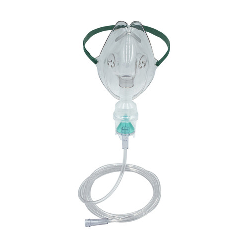 Nebulizer, adult elastic strap, aerosol mask, 7' tubing, with thread-grip.