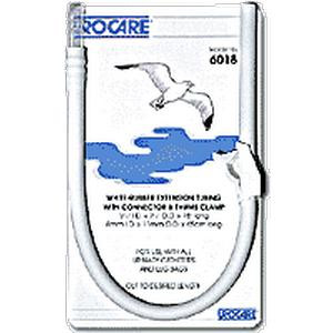 White-silicone Extension Tubing With Connector And Clamp 5/16" I.d. X 18"