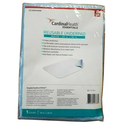 Cardinal Health Essentials Reusable Underpad 34" X 36"