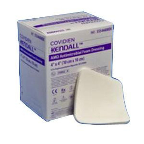Kendall AMD Antimicrobial Polyurethane Foam Wound Dressing, 6" x 6"