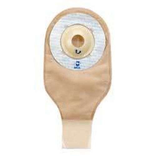 Marlen Manufacturing UltraLite One-piece Pre-cut Drainable Pouch with Skin Shield Deep Convex Adhesive Skin Barrier 1-3/8" Opening, 9" L x 5-3/4" W, Opaque, 16Oz, Odor-proof