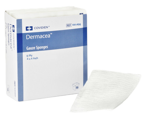 Dermacea Sterile Nonwoven Sponge 4" x 3", 6 ply, Sterile, 5s