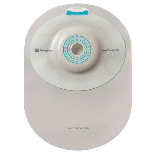 Coloplast SenSuraMio One-Piece Closed Ostomy Pouch, Soft Convex, 5/8" to 1-5/16" Cut-to-Fit, Maxi, Opaque
