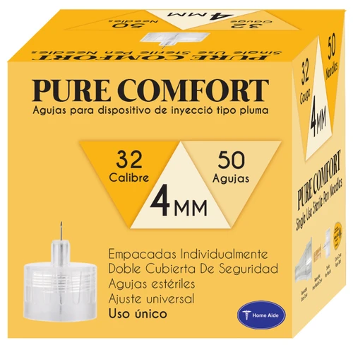 Homeaide Pure Comfort Pen Needles 32G 4mm 50ct