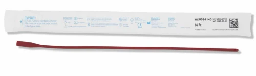 Bard Red Rubber Catheter, All-Purpose, 14Fr, 16"