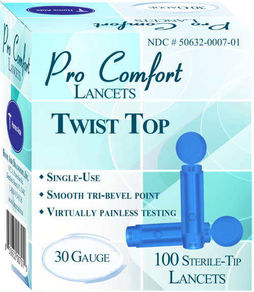 ProComfort Twist Top 30G Lancet