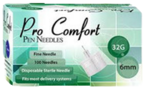 ProComfort Pen Needle 32g 6mm (100 Ct)