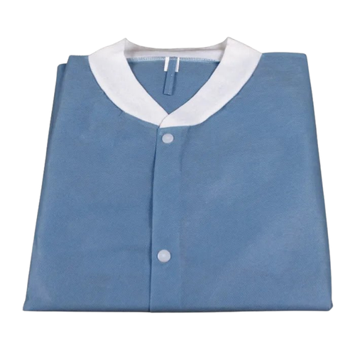 Lab Coat SMS w/ 3 Pockets; Dark Blue Large 3bag/10pcs/CS