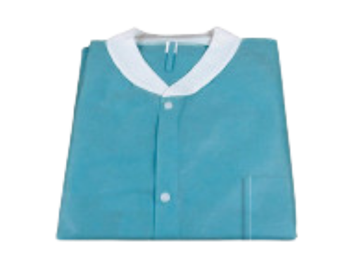 Lab Coat SMS w/ 3 Pockets; Teal Large 3bag/10pcs/CS