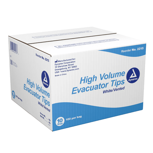 Dynarex High Volume Evacutor Tip White